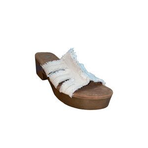 Rocket Dog Clipper Sandals Natural Woven Canvas Cotton Sandals Womens Sz 11 NWB